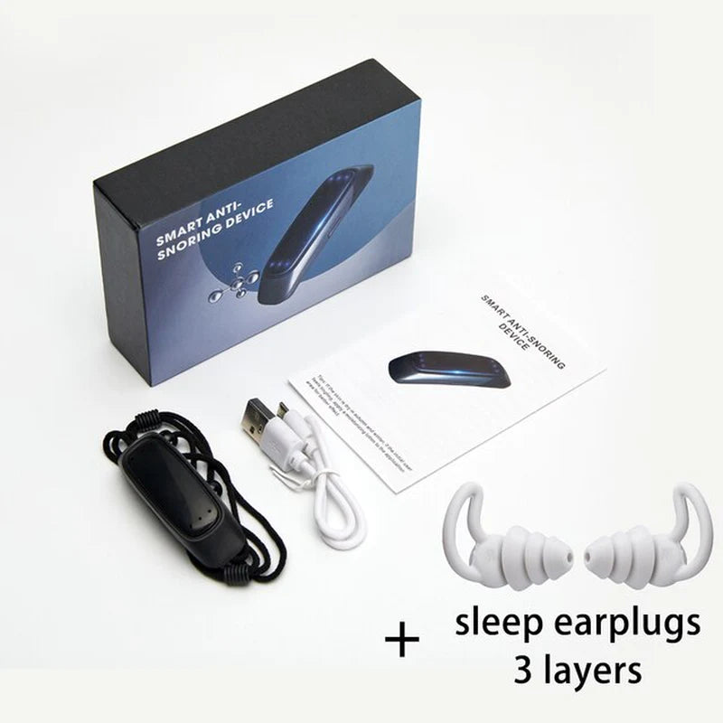 Smart anti Snoring Device EMS Pulse Stop Snore Portable Comfortable Sleep Well Stop Snore Health Care Sleep Apnea Aid USB