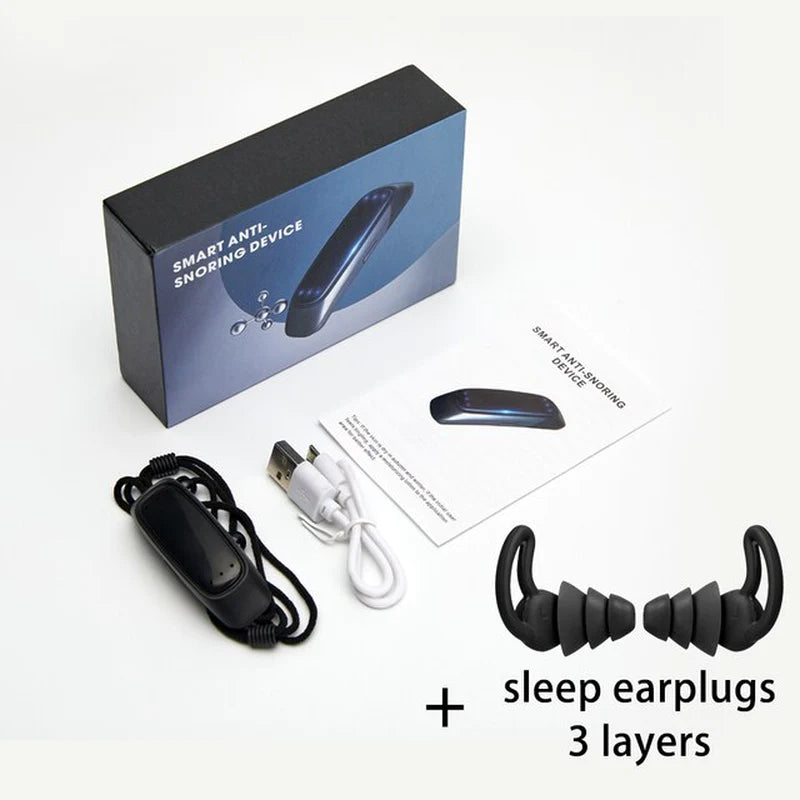 Smart anti Snoring Device EMS Pulse Stop Snore Portable Comfortable Sleep Well Stop Snore Health Care Sleep Apnea Aid USB